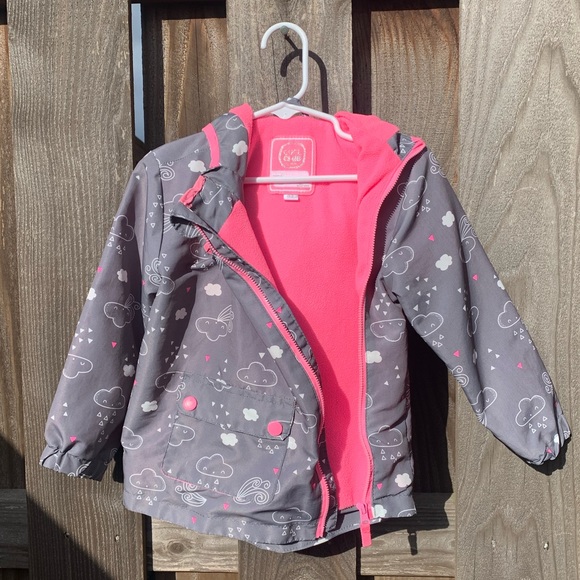 ❤︎︎❤︎︎❤︎︎🆂🅾︎🅻🅳❤︎︎❤︎︎❤︎︎Cool Club by SMYK Pink and Grey Zip Hooded Girl’s Jacket - Picture 2 of 8